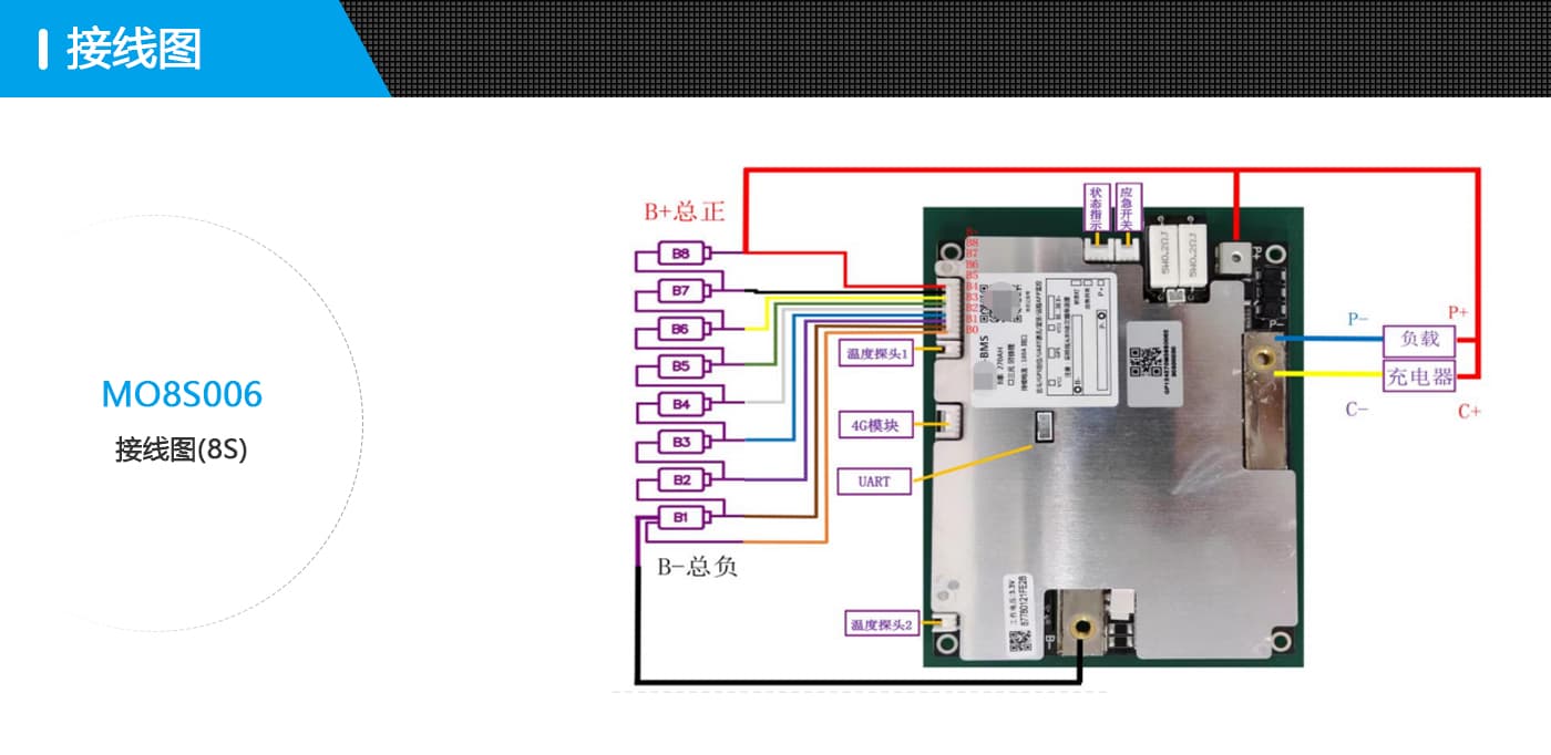 BMS保護板接線圖